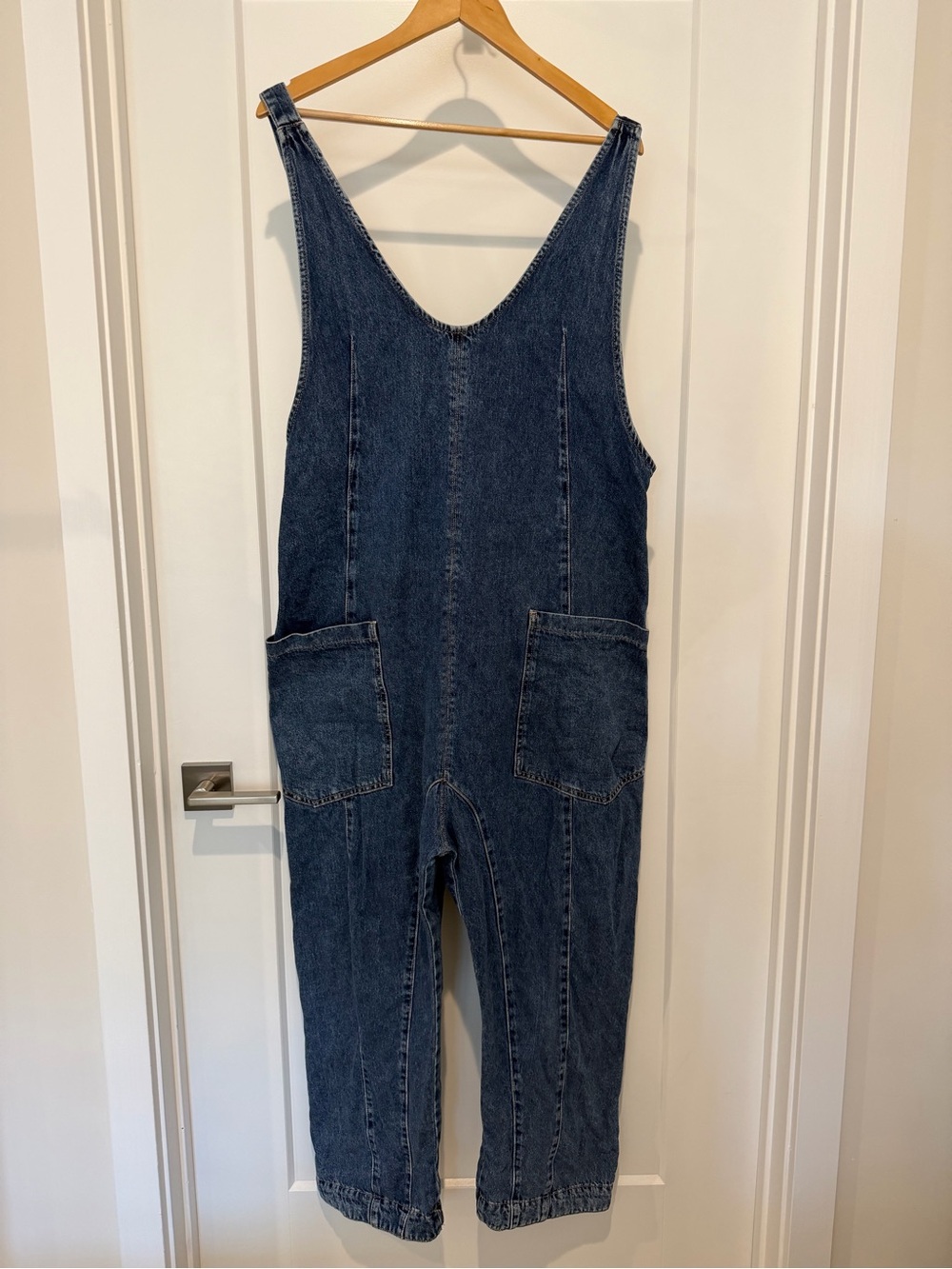 Free People We the free High roller denim jumpsuit/overalls women's